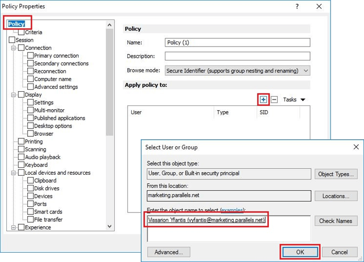 client policies